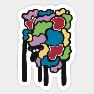 Multicoloured Sheep Sticker